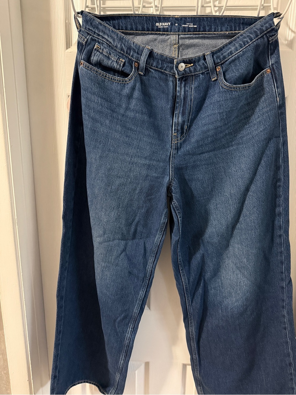 Old Navy Women’s Wow Baggy Wide Leg Dark Blue Jeans